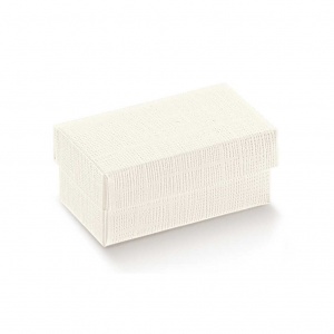 Caixa de base e tampa em cartão linho branco
