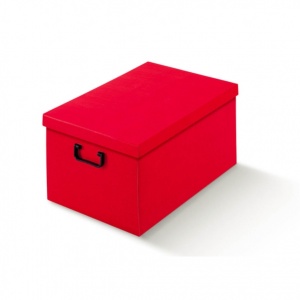 Caixa de base e tampa em cartão vermelho